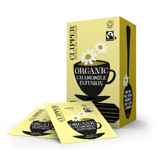 Clipper Fairtrade Organic Chamomile Tea Bags - Tag & Envelope