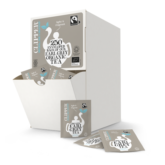 Clipper Fairtrade Organic Earl Grey Tea Bags - Tag & Envelope