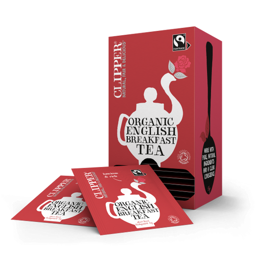Clipper Fairtrade Organic English Breakfast Tea Bags - Tag & Envelope