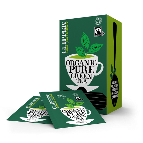 Clipper Fairtrade Organic Green Tea Bags - Tag & Envelope