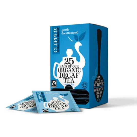 Clipper Fairtrade Organic Decaf Tea Bags - Tag & Envelope