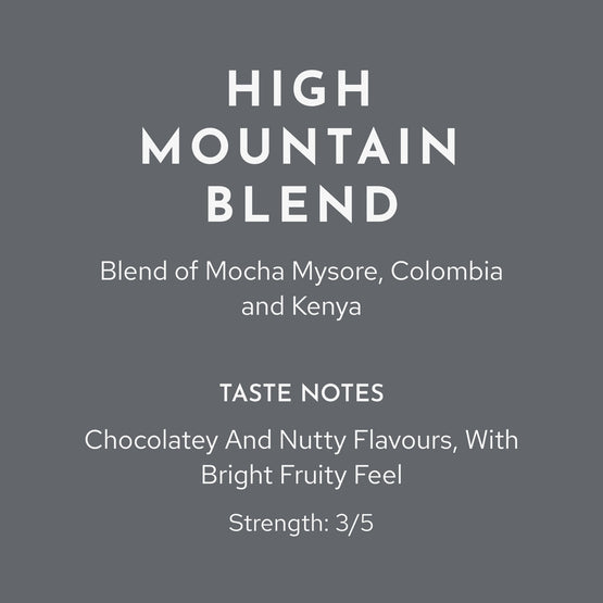 High Mountain Blend front label
