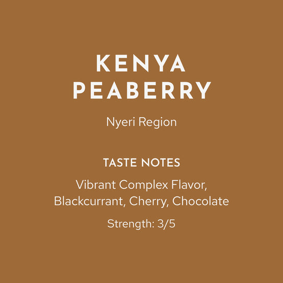 Kenya Peaberry front label