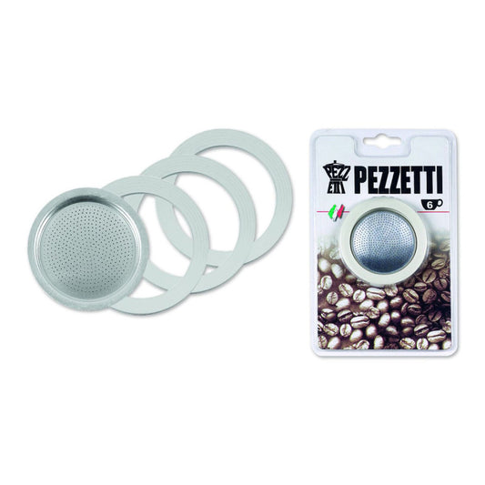 Pezzetti Italexpress Aluminium 6-Cup Filter and Seals Kit