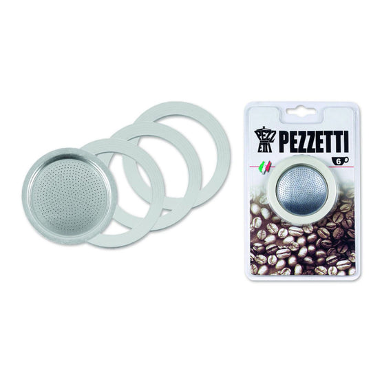 Pezzetti Italexpress Aluminium 6-Cup Filter and Seals Kit