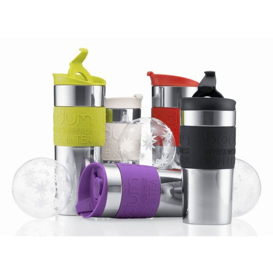 BODUM TRAVEL MUG, 0.35 L, 12OZ - S/S, BLACK