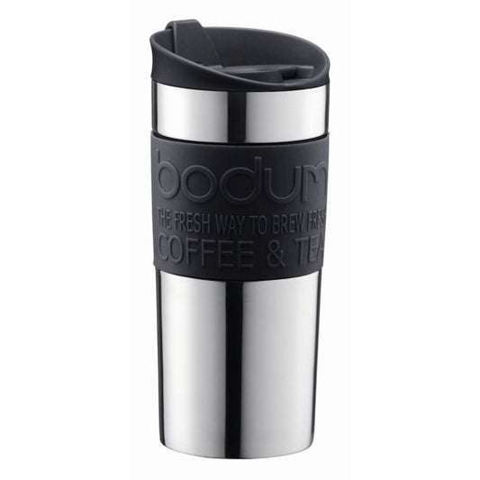 BODUM TRAVEL MUG, 0.35 L, 12OZ - S/S, BLACK