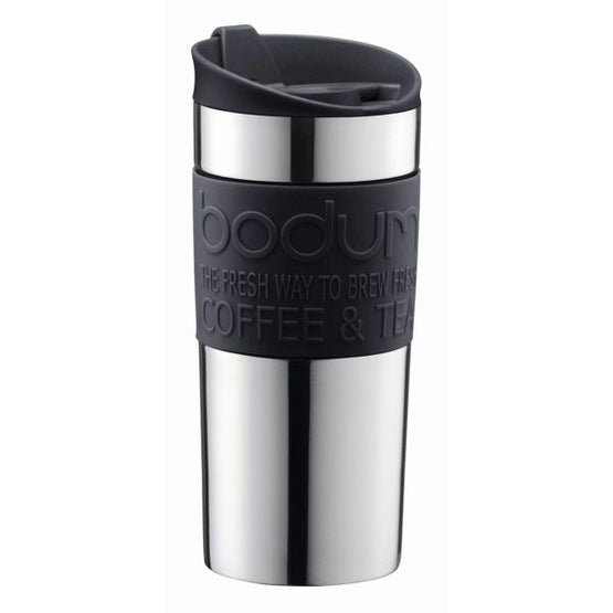 BODUM TRAVEL MUG, 0.35 L, 12OZ - S/S, BLACK