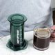 AEROPRESS CLEAR GREEN COFFEE MAKER