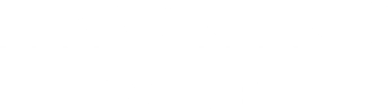 Hawkins Coffee logo in white
